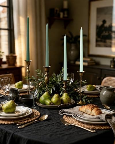 Viyffo Taper Candles, 12 Inch, 12 Pack, Green – Unscented, Smokeless Design, Up to 8-Hour Burn – Tall Candlesticks for Table Decor, Weddings & Dinners - Image 5