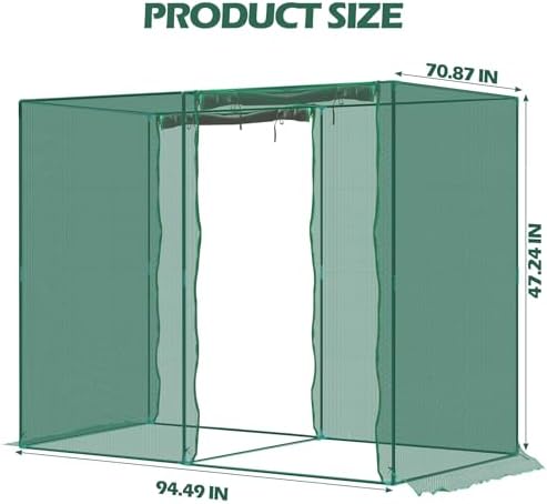 8'x4'x6' Crop Cage Plant Protection Netting Tent | Easy Installment Mesh Tent with Zippers for Vegetables Fruits and Plant | Suitable for Garden Yard and Lawn - Image 2