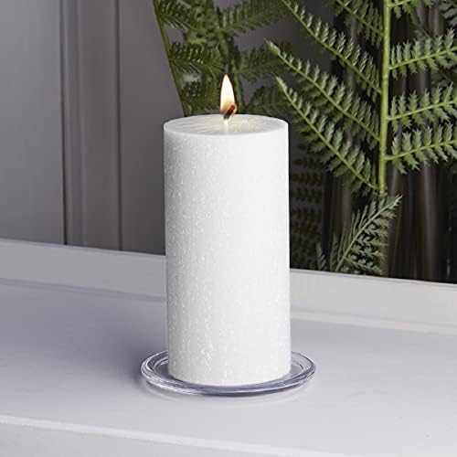 Root Candles Unscented Pillar Candles Beeswax Enhanced Textured Timberline™ Pillar Candle, 3 x 6-Inch, White - Image 3