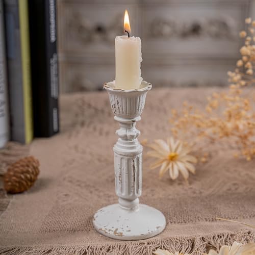 SOFE Resin Small Taper Candle Holders Set of 2, Candle Stick Holder Vintage - Image 4