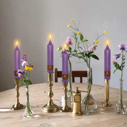 Purple Taper Candle Candle Sticks, 7 Inch Mini Pillar Candles, 4PCS Handmade Unscenteds Candlesticks for Festive, Party, Spell, Wedding, Home Decor - Image 6