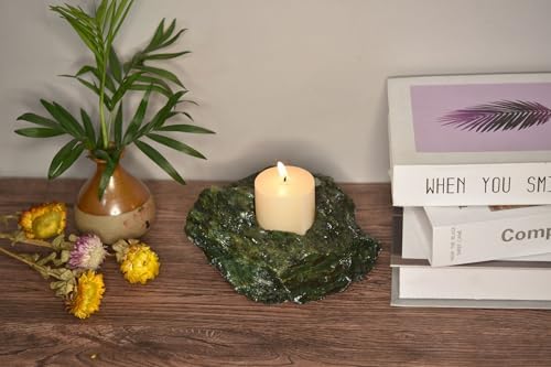 AMOYSTONE Emerald Rough Stone Candle Holder Heavy Natural Decor - Image 5