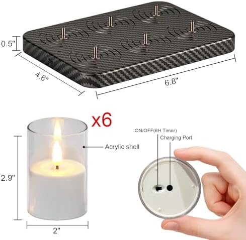 GenSwin Rechargeable LED Flameless Candles Battery Operated Remote Timer - Image 7