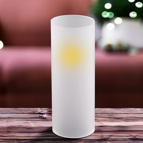 WGVI Hurricane Candle Holder Sleeve, W: 4", Ht: 16", Frosted Glass Cylinder Open Both Ends, Chimney Tube Shade, 6 Pieces - Image 4