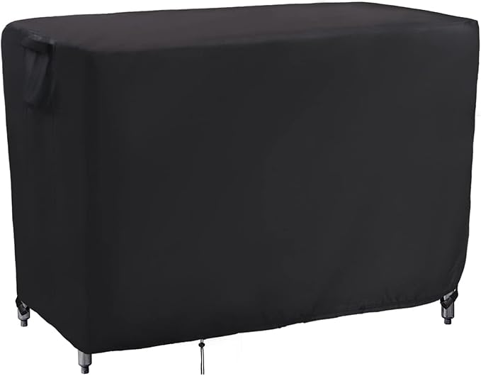 Kingling Outdoor Table Cover for Wicker Bar Cart, 48 Inch Waterproof Patio Bar Table Cover for Outdoor Beverage Serving Cart Covers - 48''L x 18''W x 36''H