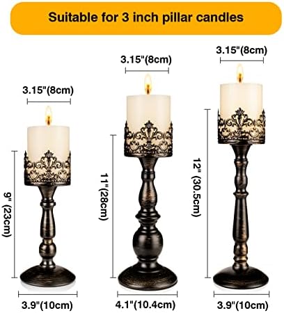 Vintage Candle Holder for Table Centerpiece Gothic Candle Stand Set - Image 6