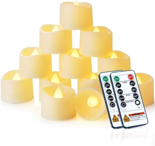 Homemory 24-Pack Remote Flameless LED Battery Tea Light Candles, 400+Hrs by Homemory
