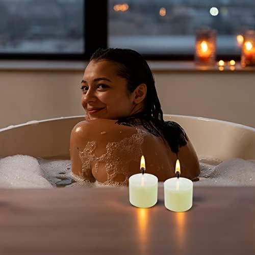 12 Hours 2.0 Inch Ivory Votive Candles, 24 Packs Small Unscented Wax Candles for Weddings Party Spa Emergency Home (2 Inch, 24 Packs, Ivory) - Image 4