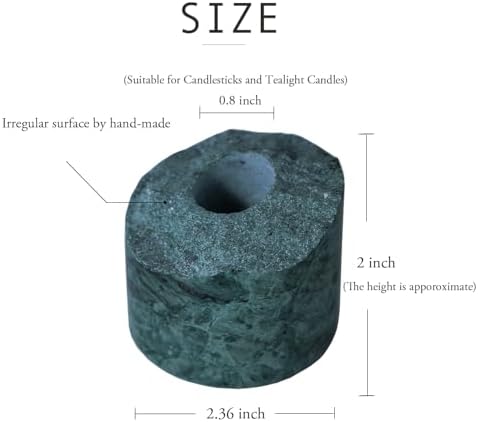 Marble Taper Candle Holder Handmade Stone Candlestick Table Decor Stand - Image 2