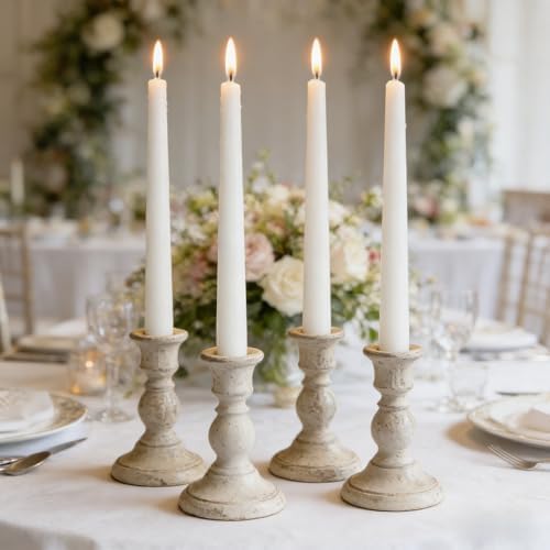 White Unscented Taper Candles for Home Decoration, 20 Pack 10 Inch Dripless Candlesticks for Dinner Party Wedding - Image 3