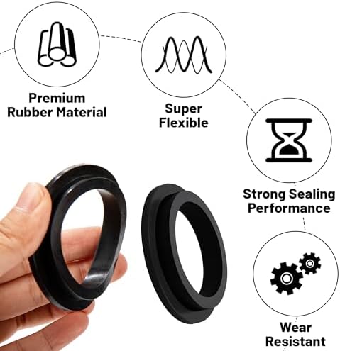 6 Pack 11412 Pool L-Shape O-Ring Filter Pump Gasket Replacement - Compatible with Intex Sand Filter Pump Motors