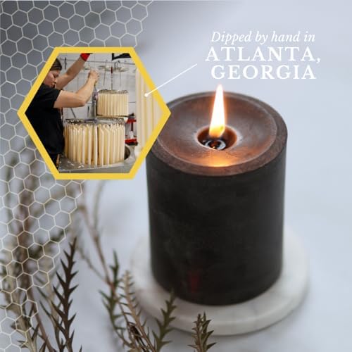 Big Dipper Wax Works 100% Beeswax Pillar Candle, 3 x 3.5 in, Black - Image 4