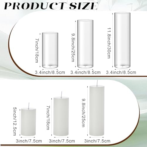 Shihanee 3 Pillar Candle and Holder, L, White - Image 2