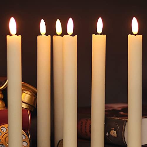 Wondise Flickering Taper Candles with Timer and Remote - Image 2