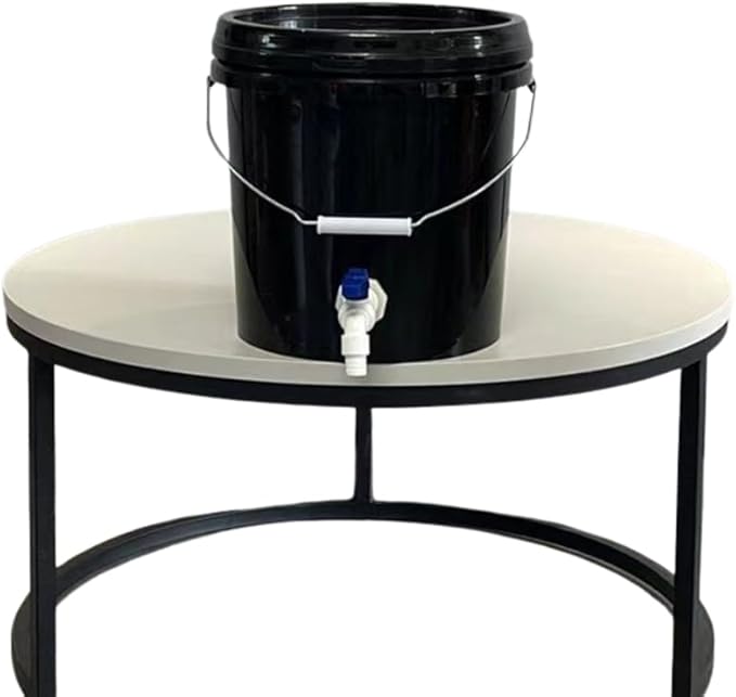 Rain Barrel Spigot Kit Portable Rain Barrel Water Catcher Container with Spigots and Screen 2 6 Gallon Capacity (Black)