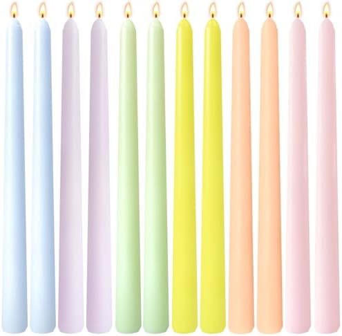 Pastel Unscented Taper Candles for Spring Easter Home Table Decor by SihuidaInspiredbyLove