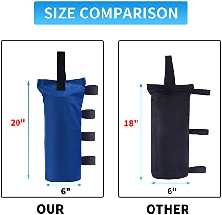 Joramoy Heavy Duty Canopy Weight Bags(120LBS), 4Pcs Blue(Without Sand) - Image 5