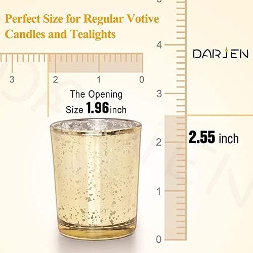 DARJEN 24 Pcs Gold Tea Lights Candles Holders for Wedding Centerpieces - Image 6