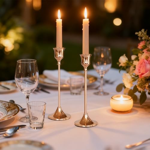 Candlestick Holders Rose Gold, 9 Packs Taper Candle Holder for Candlesticks, Candle Sticks Holder Decor for Home Decor - Image 2