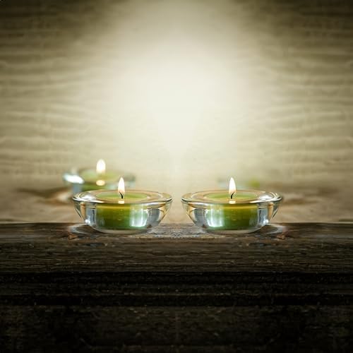 WGV Sturdy Tea Light Votive Candle Holder 3" W, Clear Heavy Thick Chubby Plate Bowl Glass, Small Accent Decor, 24 Pieces - Image 5