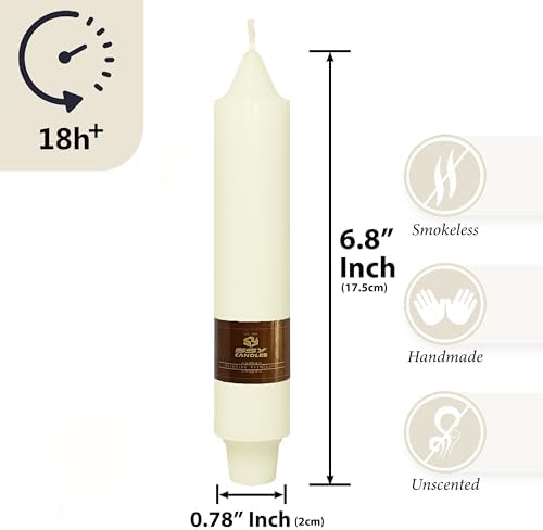 Cream White Taper Candle Candle Sticks, 7 Inch Mini Pillar Candles, 4PCS Handmade Unscenteds Candlesticks for Festive, Party, Spell, Wedding, Home Decor - Image 2