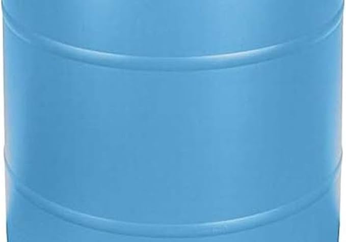 55 Gallon Blue Water Barrel | Solid Mold |2 Inch Bung Holes, Good for Long Term Drinking Water Use | BPA Free