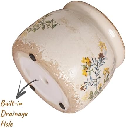 Ceramic Pots for Plants, Cottage Rustic Clay Flower Pots & Vase - Image 3