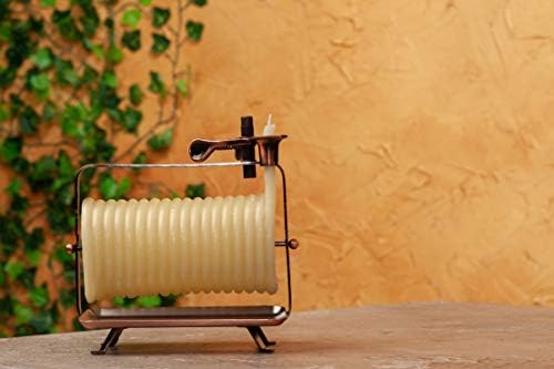 Candle by the Hour 48-Hour Horizontal Candle, Eco-friendly Natural Beeswax with Cotton Wick Color-Yellow - Image 2