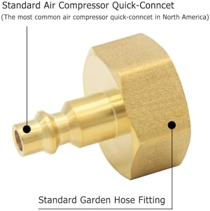 Hooshing 2PCS Winterize Blowout Adapter 1/4"Quick Connect to 3/4"GHT Female - Image 2