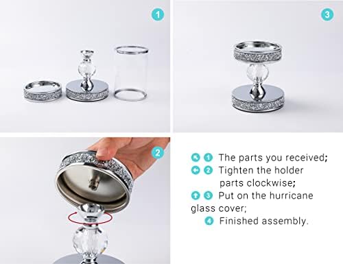 Pillar Candle Holders, Candle Holder for Pillar Candle, Candlesticks Holder, for Wedding, Dining Coffee Table, Home Centerpices, Home Decor CH00XS - Image 6