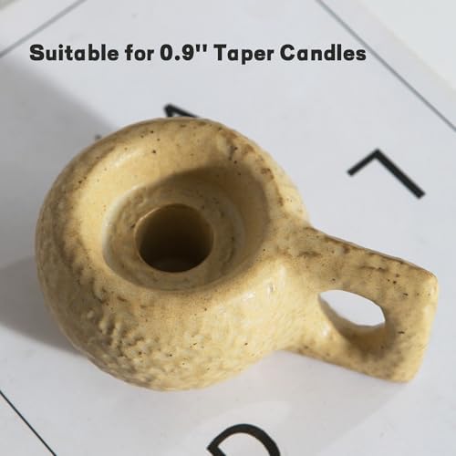 Candle Holder Ceramic Candlestick Holder, Candlelight Stand for Spell Candles, Taper Candles, and Incense, Halloween Christmas Dining Room Home Decoration Display - Image 6