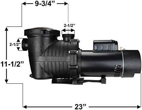Pureline 1 HP Pure Flow Pump, Inground Pool, Single Speed, 115-230 Volt