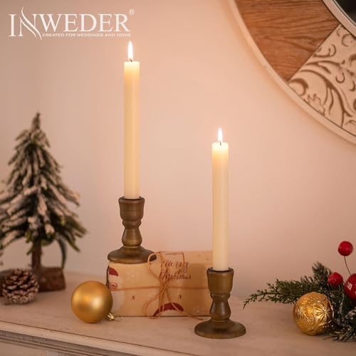 Wooden Candlestick Holders Rustic: Farmhouse Taper Candle Holder - Image 5