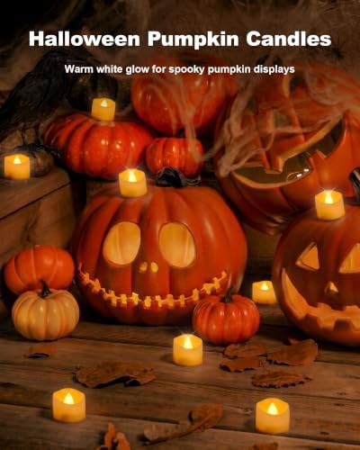 Homemory 100-Pack Flameless Tea Lights Candles Battery Operated, 200+ Hours - Image 3