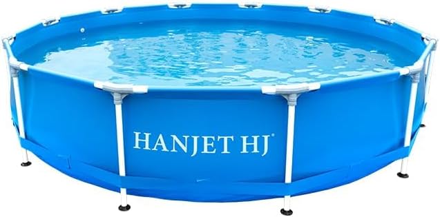 Above Ground Pools Family Swimming Pool for Outdoor Backyard: 8ft x 20in - Odor-Free Eco PE Material, Reinforced Steel Frame