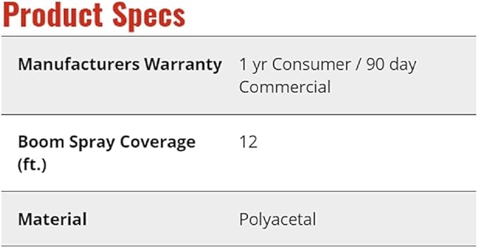 Fimco 7771885 (OEM# 5275122) Wet Boom Polyacetal Left/Right End Nozzle Assembly, 13' Coverage, 1/2" Hose Inlet, Built-In Shut-Off Valves, Built-In Swivel, 3-5/8" x 6-5/8"