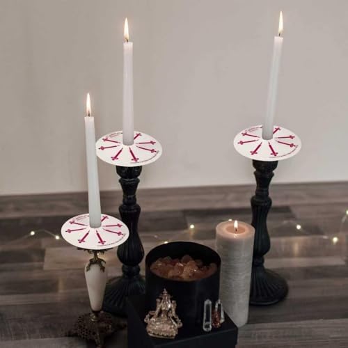 100-Pack White Unscented Taper Candles with Drip Protectors, 4.7" x 0.47" - Smokeless Pure Wax Prayer Candles for Church, Vigil, Memorial, Shabbat & Religious Services - Image 6