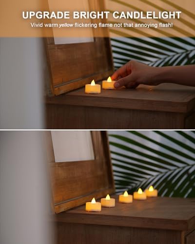 BEICHI 24Pack Flameless LED Tealights Candles with Timer, 6H Timer Built-in - Image 6