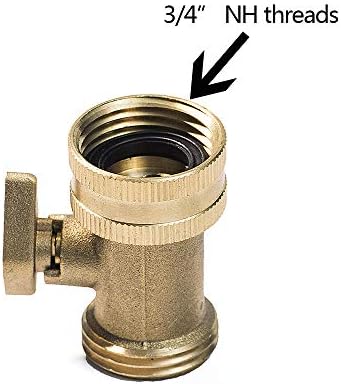 Heavy Duty Brass Shut Off , Brass Water hose valve On/Off valve garden hose Connector (2PCS) +4 Extra Pressure Washers - Image 3