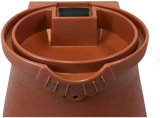 Rain Wizard Decorative Urn Rain Barrel, Durable polyethylene Resin, with Brass Spigot, Flat-Back Design,Perfect for Gardening Any Home (Terra Cotta, 50 Gallon)