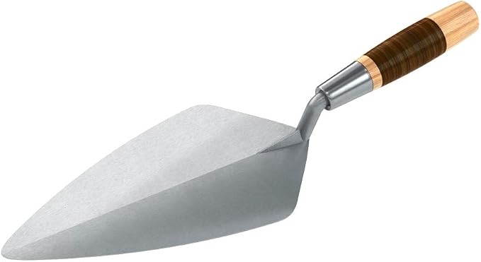 Bon 72-555 Brick Trowel Keystone Forged 11-inch Narrow London Leather Handle