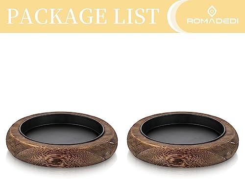 Romadedi Wood Candle Holder Tray, Brown, Set of 2 - Image 6