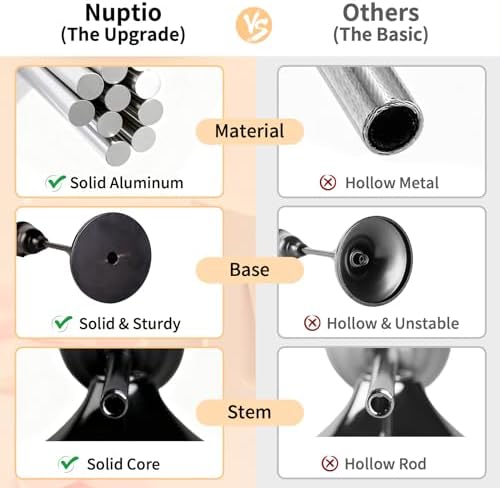 NUPTIO Black Candle Holder for Halloween: Aluminum Taper Candleholders - Image 4