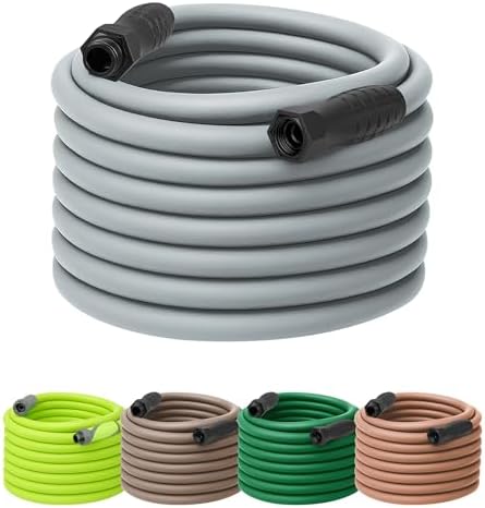 Flexzilla Colors SwivelGrip Garden Hose 5/8 in. x 100 ft., Lightweight All-Weather Water Hose, Durable and Flexible, Leak-Free Connections, Slate Grey by Flexzilla