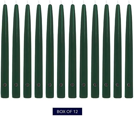 Colonial Candle Unscented Taper Candle, Handipt Collection, Evergreen, 12 in, Pack of 12 - Up to 10 Hours Burn - Image 2