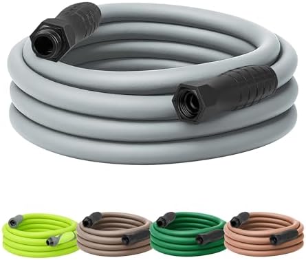 Flexzilla Colors SwivelGrip Garden Hose 5/8 in. x 25 ft., Lightweight All-Weather Water Hose, Durable and Flexible, Leak-Free Connections, Slate Grey by Flexzilla