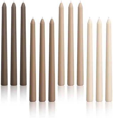 Viyffo 10-Inch Taper Candles, 12-Pack – Smokeless & Unscented by Viyffo