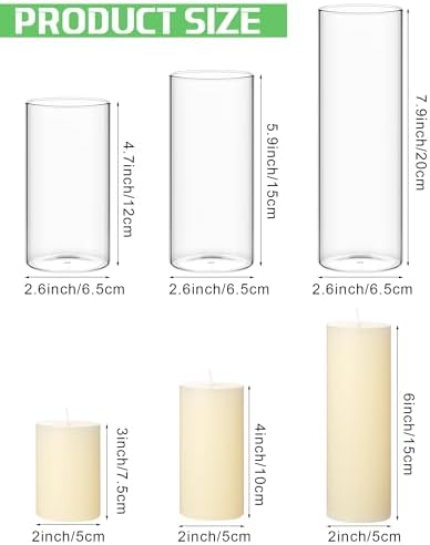 Shihanee 3 Pillar Candle and Holder, S, Ivory White - Image 2