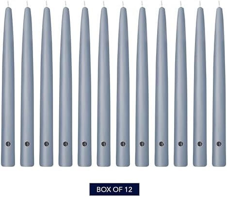Colonial Candle Unscented Taper Candle, Handipt Collection, Wedgewood, 10 In, Pack of 12 - Up to 8 Hours Burn - Image 2