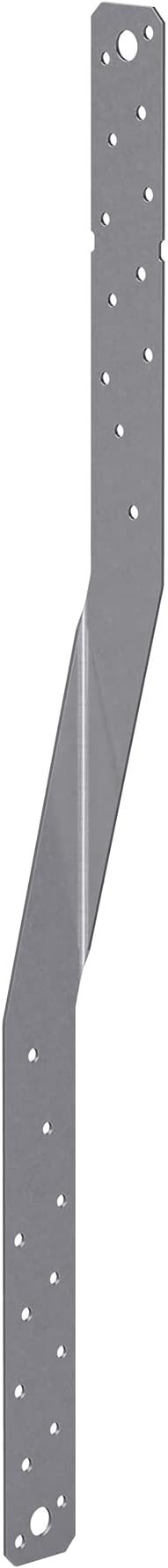 Simpson Strong-Tie HTS20 Heavy Twist Strap - 20 in. Long, 14-Gauge Zinc Galvanized Steel Construction, Resists Heavy Uplift Loads, Small Bend Section to Reduce Interference